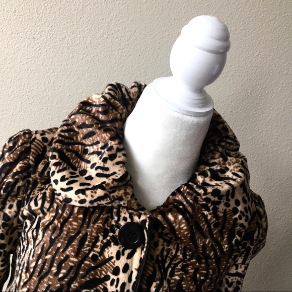 NEW Paris Blues Vegan FUR CHEETAH Leopard COAT - Picture 3 of 7